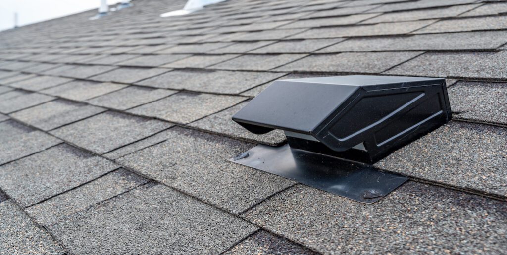 Roof Vent Shown On Top Shingles