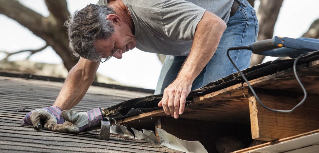 damaged edge-drip on a home causes issues with rot and leaks